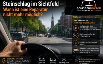 Steinschlag im Sichtfeld – Wann ist eine Reparatur nicht mehr möglich?