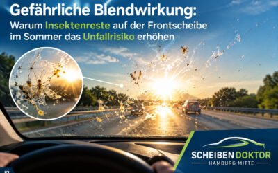 Gefährliche Blendwirkung: Warum Insektenreste auf der Frontscheibe im Sommer das Unfallrisiko erhöhen